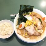 信州ラーメン 人力車 - みそスペシャル1190円＋無料ライス