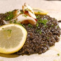 ヤリイカ　フレッシュイカ墨　リゾット