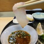 八州鮨 - お通し(平目)