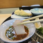 八州鮨 - お通し(平目)