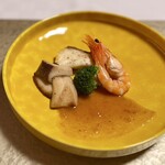 食べるお宿 浜の湯 - 洋皿 /紅葉鯛と天使海老のソテー