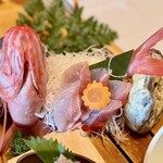食べるお宿 浜の湯 - 舟盛りのメインは”金目鯛”