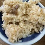 長浜ラーメン 喜樂屋 - かしわご飯は最高の美味さ