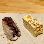 すしやのたい悟 - 穴子と玉子。