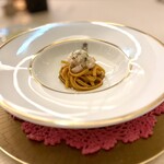 SALONE TOKYO - スコーリオ　牡丹海老と甘エビをのせて｡