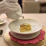 SALONE TOKYO - テーブルでスープを注いで出来上がり｡