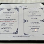 パノラミックレストラン ル・ノルマンディ - メニュー表。宿泊プランの洋朝食は3種から選べます。