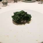 レフェルヴェソンス - 秋と土～甘鯛をサッと焼いて里芋のピュレと黒トリュフの香り、カーボロネロ、鱗のクリスプ、百合根、柚子★