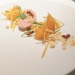 レフェルヴェソンス - 秋の空～フォアグラのナチュレルと修道院の香り漂う柿、コリンキー、西京味噌のクランブル、オゼイユ・アルジェルテとオクサリス★
