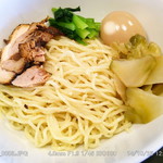 ら～めん　晴々 - つけ担々麺の麺 しなちくがザアサイに変わっていました 2014.10.25