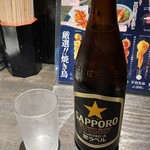 夢市門 - 瓶ビールサッポロ(720円)