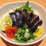 お酒・お惣菜・和食 竜田屋 - H.26.10.26.昼 鰹タタキ