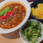 サファリカレーショップ - スパイシーフォー、1,290円。折角なのでご飯付き＆パクチー追加。