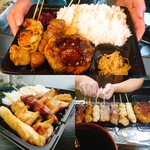 国産の若鶏 やきとりザンギNo.1 - やきとり弁当　つくねハンバーグトッピング