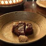 たでの葉 - 鹿ロース肉炭火焼き（仕上げにタレ焼き）