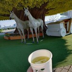 香楽園 本店 - 揺れてちょっと泡立っていますが冷たくても凄く濃厚でした！