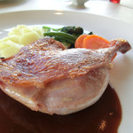 レストラン 香松 - フレンチ風骨付鶏、鴨のコンフィ