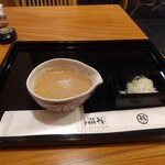 本陣房 - 最初に届く胡麻酢と薬味