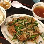 日高屋  - ニラレバ炒め定食