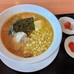 幸楽苑 - 味噌バターコーン+トッピング