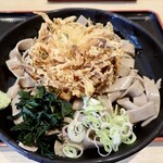 吉そば - かき揚げ　冷、極幅そば、大盛り