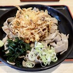 吉そば - かき揚げ　冷、極幅そば、大盛り