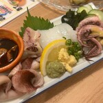 ニューすしセンター - いか刺し肝醤油