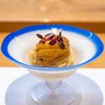 美味いもん屋 わ多なべ - 2025.9 北海道吉岡産生うに（二番札）と一番出汁餡の冷製パスタ