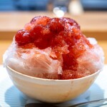 美味いもん屋 わ多なべ - 2025.9 地物苺コンポートのカキ氷