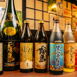 宮崎の焼酎や日本酒など、関西では珍しいお酒もご用意