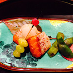 和 あすか - はらす幽庵焼、黒豆枝豆、銀杏