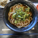 Hodaka Shokubou Ajisaikan - 普通の蕎麦しか知らない人には耐えがたいだろうマジものの十割蕎麦（太め）。ワサビ葉辛い！