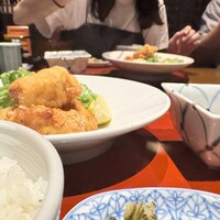 西梅田 禅園 - 鶏むね肉の唐揚げ～柚子胡椒風味～御膳ちょい横から