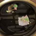 kura - 水明：鱒2種　わさび菜和え・レモンジュレがけ