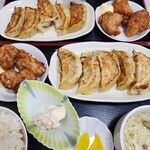 横浜餃子軒 - 料理写真:餃子と唐揚げ定食