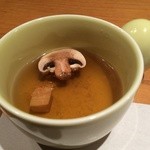 じどりや 穏座 - 山形産マッシュルームのスープ〈2014年10月）