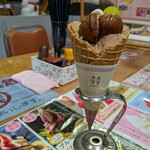 鈴ひろ庵 - モンブランソフト(500円ワッフルコーン+20円)