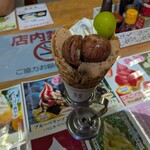 鈴ひろ庵 - 上からモンブランソフト