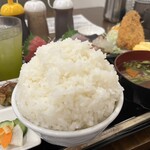 わ楽 - 白飯　旧“ハマさん盛り”  650gだそうです。