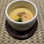 柏 鮨 柏雲 - 茶碗蒸し。エビが柔らかすぎて溶けました