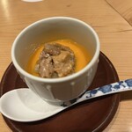 吉祥じ 和こん - かぼちゃのスリ流し　雲丹と茄子の相性もいい