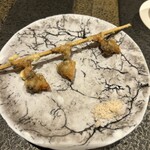 あま木 - 串アサリの天ぷら