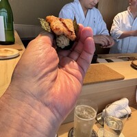 鮨 由う - 煮穴子の竜田揚げ