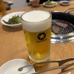 あおぞら 沼田店 - サッポロ黒生　焼肉にはこれこれ〜