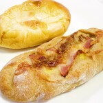 きたざわ製パン - 料理写真:クリームパン200円外税ｗ　全粒粉のベーコンフロマージュ240円外税ｗ