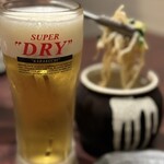 地鶏×鮮魚 個室居酒屋 もみじ庵 - 生ビール