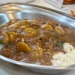 カレーショップ インデアン - シーフードw／ベーシックルー辛口（1,078円）。