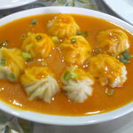 Eg Dine - マンゴーラッシー ＆ スープモモ ＆ プレーンナン ＆ チョコレートナン