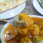 Eg Dine - マンゴーラッシー ＆ スープモモ ＆ プレーンナン ＆ チョコレートナン