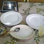 Eg Dine - マンゴーラッシー ＆ スープモモ ＆ プレーンナン ＆ チョコレートナン